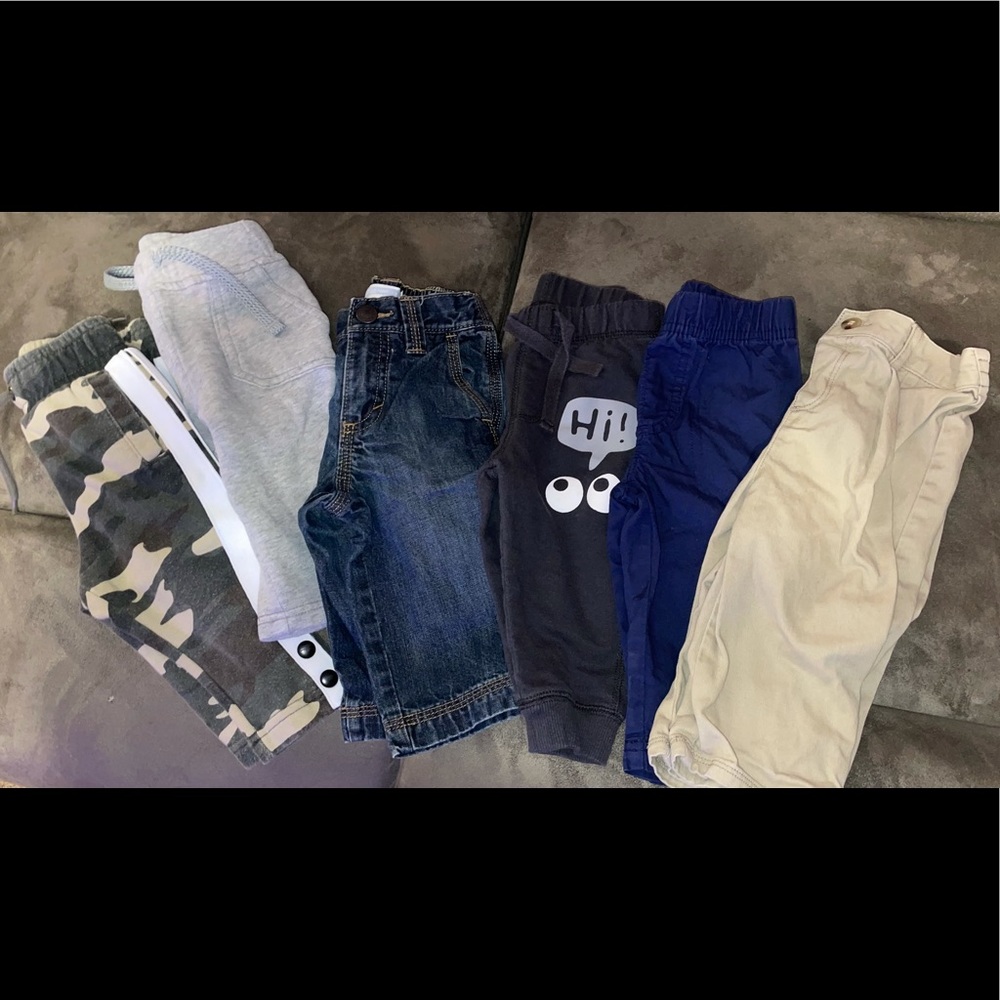 6 diff brands of baby boy pants 6-12M as a bundle